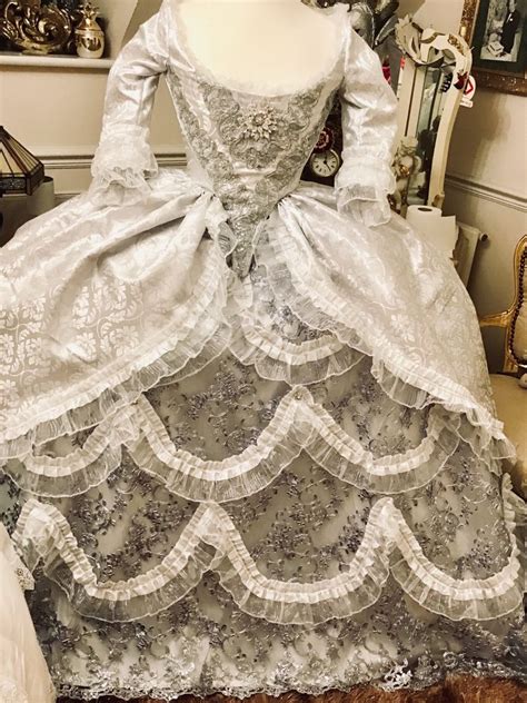 Marie Antoinette Wedding Dress Re Creation Under Light Wedding