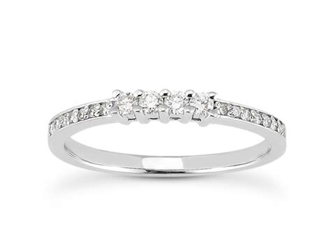Solid 14k white gold surrounds sets of vertical black diamonds that make this ring special. 14k White Gold Diamond Wedding Ring Band with Prong and ...