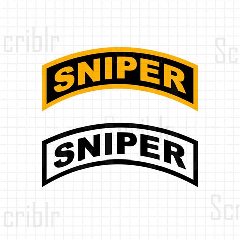Army Sniper Tab Svg Vector Cutfile Etsy