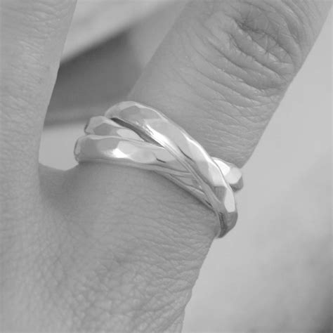 Sterling Silver Russian Wedding Band Ring By Otis Jaxon Silver