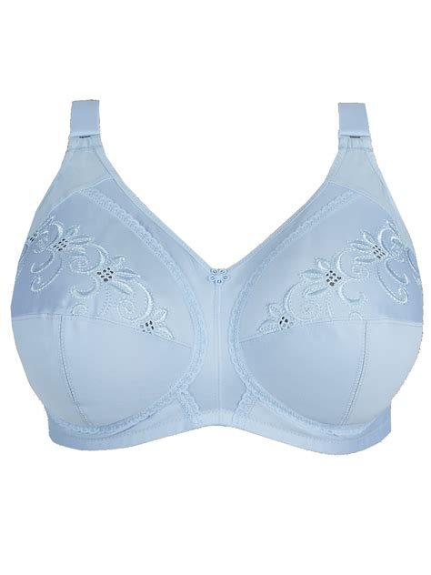 Marks And Spencer M 5 LIGHT BLUE Floral Embroidered Wireless