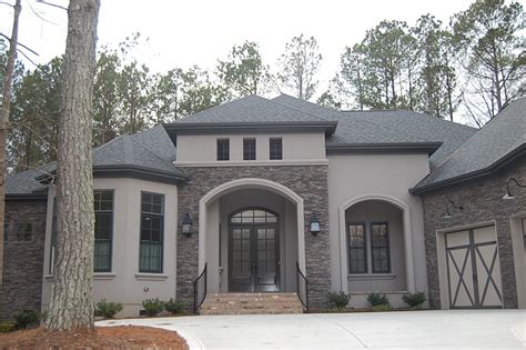 11 Sample Grey Stucco House With Low Cost Home Decorating Ideas