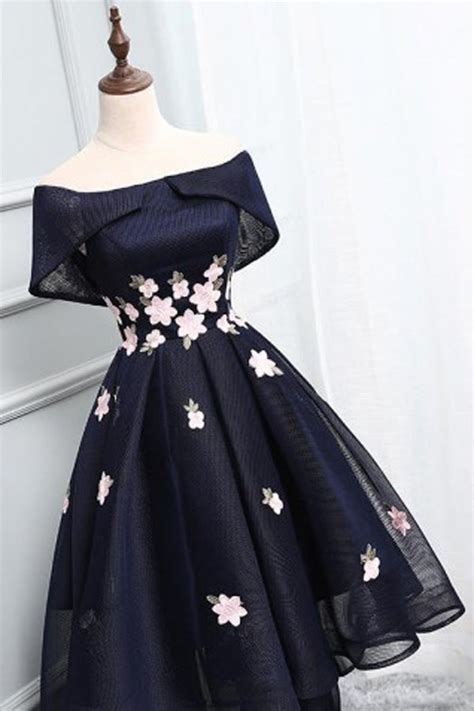 Morden Black Short Prom Dress Homecoming Dress With Lace Up Applique Sh319 Simidress