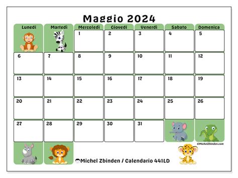 Calendario Maggio 2024 Da Stampare “441ld” Michel Zbinden Ch