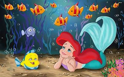 Mermaid Ariel Wallpapers Cartoon Disney Desktop Princess