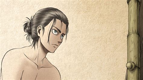 Attack On Titan Eren Yeager Without Wearing Shirt With Background Of Wall Hd Anime Wallpapers
