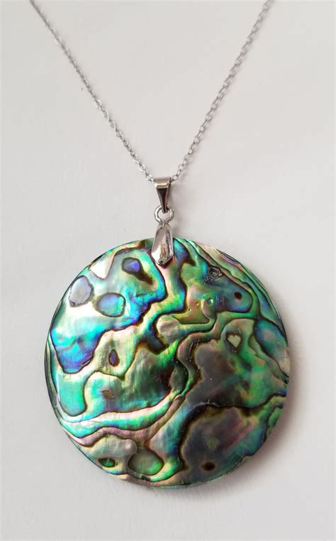 Paua (abalone) shell pieces satin for beach theme party, wedding decorations, diy crafts, home decorations imikeya natural abalone seashell highly polished,smudging abalone shell,white. New Natural Abalone Shell Pendant .925 Sterling Silver ...