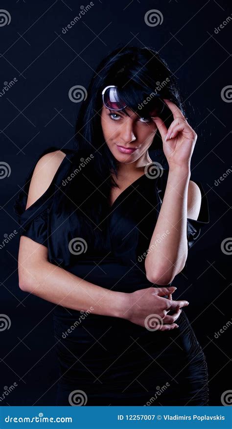 Seductive Girl Wearing A Sunglasses Stock Image Image Of Lips