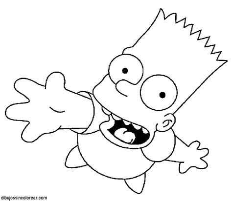 Dibujos Sin Colorear Dibujos De Bart Simpson Los Simpsons Para Colorear