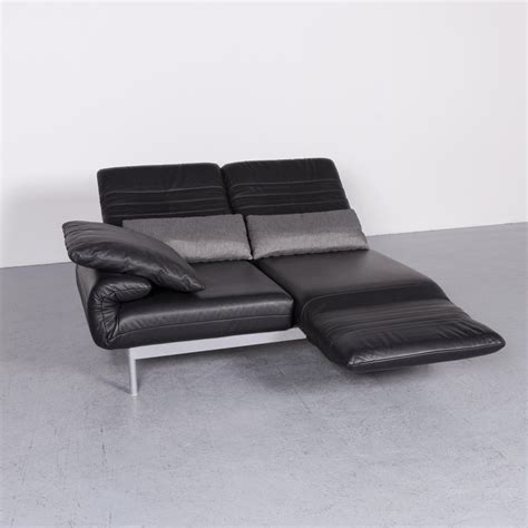 Buy sofa rolf benz plura (germany) series: Rolf Benz Plura Designer Sofa Leather black Relax Function ...
