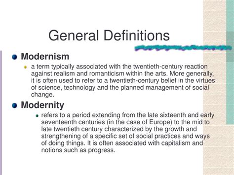 Modernism Definition