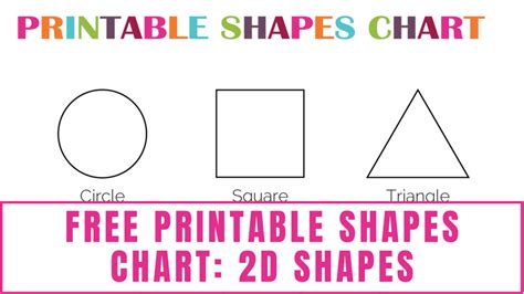 Free Printable Shapes Chart 2d Shapes Freebie Finding Mom Fillable