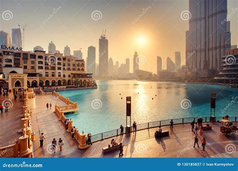 Souk Al Bahar Bridge In Dubai United Arab Emirates Editorial