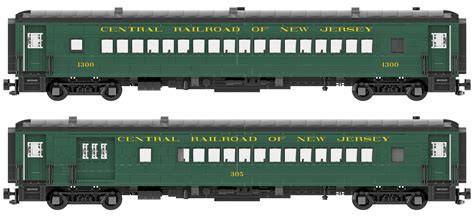 Central Railroad of New Jersey Arch Roof Coach and Combine Decal Set | Brick Model Railroader