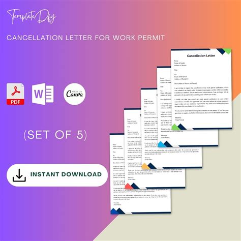 Work Permit Cancellation Letter Sample With Examples Word Template1minute