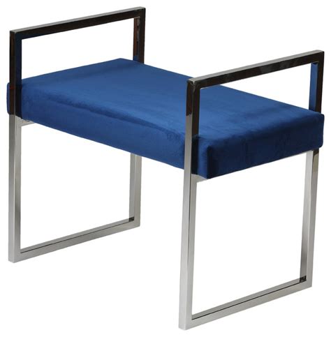 Regular price £273.00 special price £273.00. Cortesi Home Anna Contemporary Velvet Bench, Blue ...