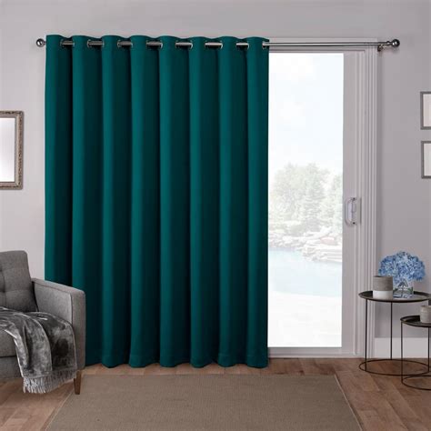 Maybe you would like to learn more about one of these? Sateen Teal Twill Weave Blackout Grommet Top Window ...