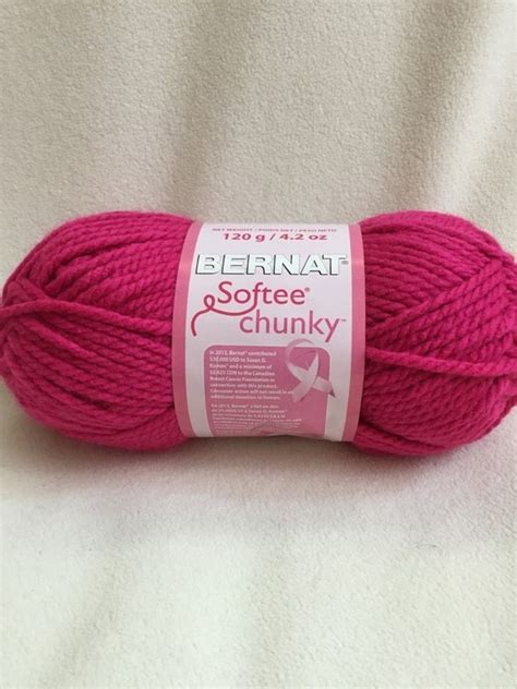 Bernat Softee Chunky Yarn Hot Pink Super Bulky Acrylic Brest