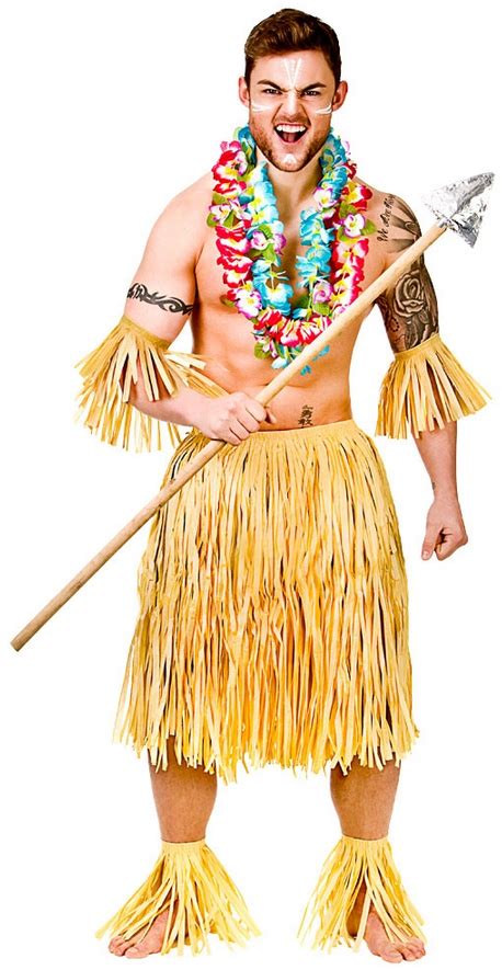 Zulu Warrior Costume Set Hawaiian Costumes Mega Fancy Dress