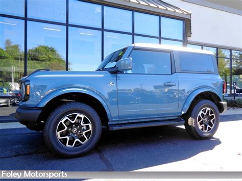 2022 Ford Bronco Outer Banks 2 Door Advanced 4x4 0 Miles Blue Suv 23l