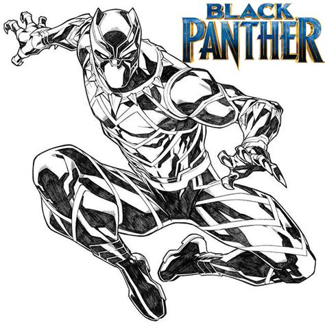 This is black panther (level 1): Black Panther Coloring Page Free