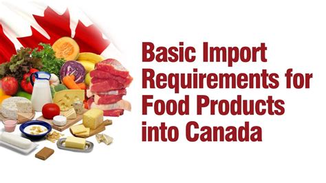 Basic Import Requirements For Food Products Into Canada Youtube