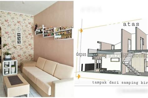 Desain rumah dua kamar desain rumah minimalis sederhana 1 lantai 2 via designrumah.co.id. Desain Luar Biasa Rumah 2 Lantai, Luas Tanahnya Cuma 60 m!