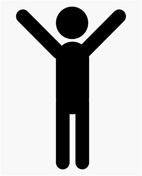 Man Standing With Arms Up Vector Man Standing Icon Png Transparent
