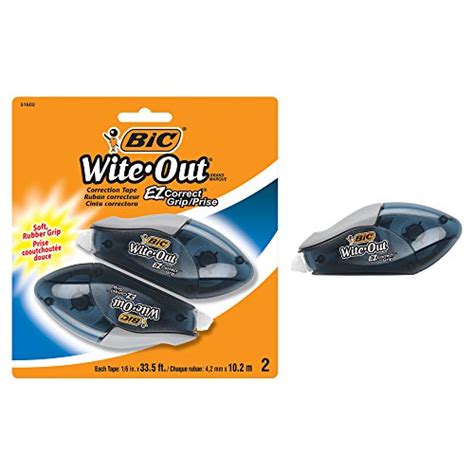 Bic Wite Out Brand Ez Correct Grip Correction Tape White 2 Count