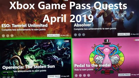 Xbox Game Pass Quests For April 2019 1800 Microsoft Rewards Points