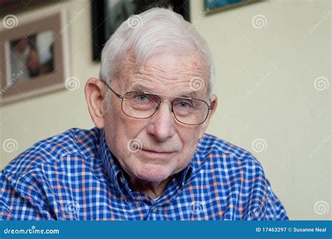 Portrait Of Grandpa With Blue Eyes Stock Image Image Of Grandpa Father 17463297
