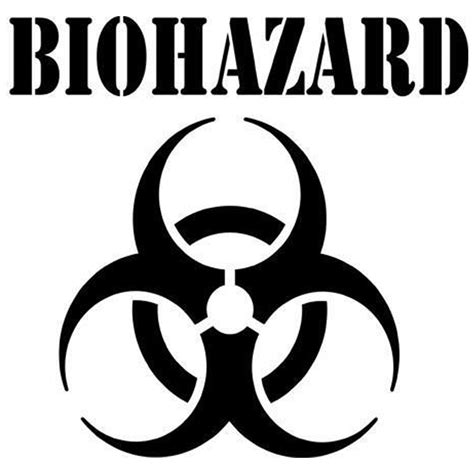 Biohazard Safety Symbol Stencil — Stencil Ease