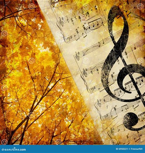 Autumn Music Stock Illustration Illustration Of Foliage 6950221