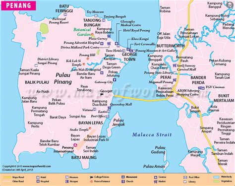 Penang Map Map Of Penang City Malaysia