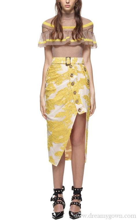 Self Portrait Filcoupe Asymmetric Midi Skirt 2017 Midi Skirt Two Piece Skirt Set Fashion