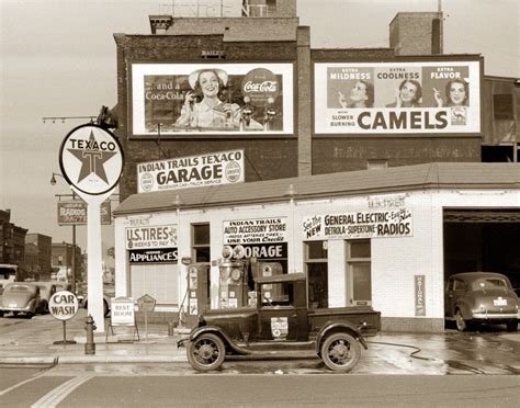 The cigarettes were dry but all their matches had become wet and they had no way to light their cigarettes. Texaco gasoline camel coca-cola 1940 photo nostalgic signs ...