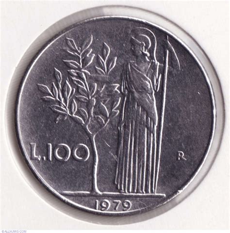 100 Lire 1979 Republic 1946 2001 Italy Coin 90