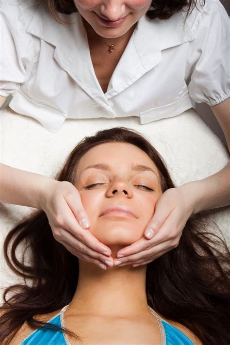 Procedure Of Facial Massage Stock Image Image Of Cream Client 13696175