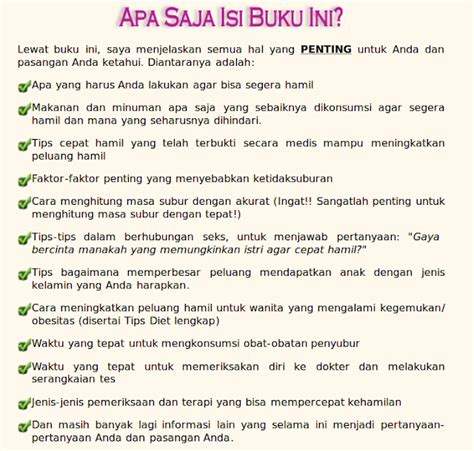 Tips Cepat Hamil Dalam 1 Bulan
