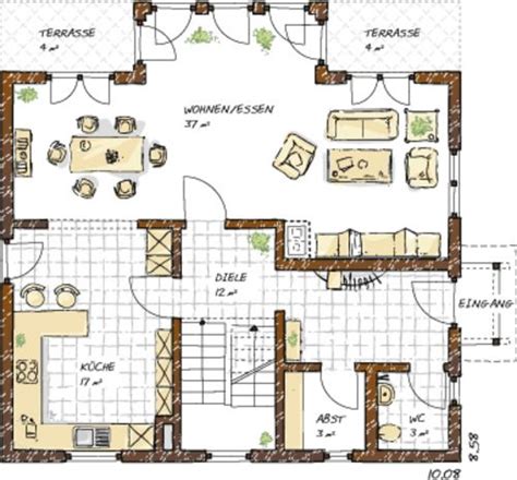 Grundriss einfamilienhaus modern mit satteldach. Einfamilienhaus Grundrisse von 120 - 150 qm