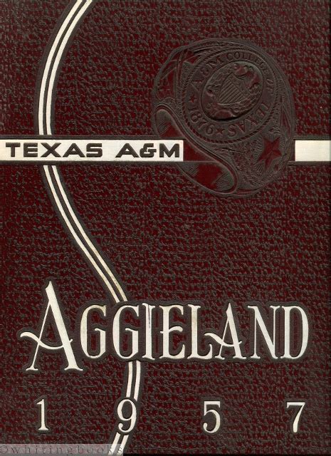 Aggieland 1957 Texas Aandm University Yearbook Vol 55 Coach Bear