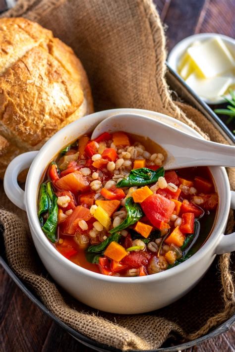 It's also high in fiber and calcium. Vegetable Barley Soup Recipe (Vegan/Vegetarian) | Kylee Cooks