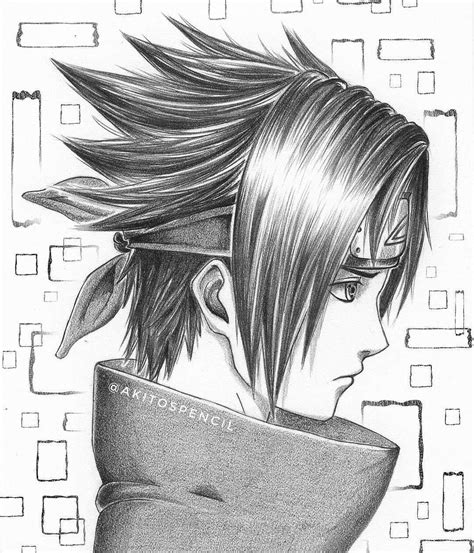 Sasuke Uchiha By Akitospencil Anime Naruto Sketch Naruto Drawings