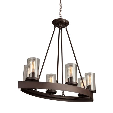 15.75″h x 36.75″w, with industrial chic style elements, olde bronze finish and clear shade, uhp2440 from the bristol collection by urban ambiance $ Laurel Foundry Modern Farmhouse Florine 6-Light Candle ...