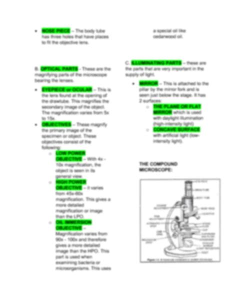 Solution Notes On The Compound Microscope Studypool