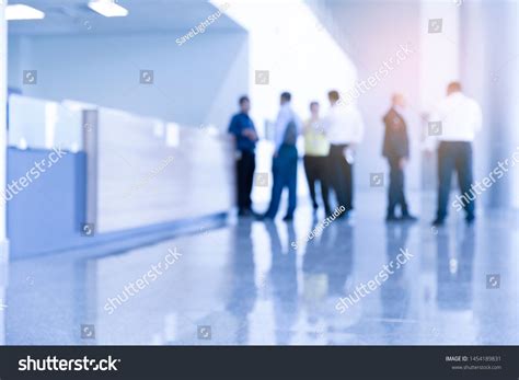 Blur hospital and clinic interior. Office blur business background with flare royalty free ...