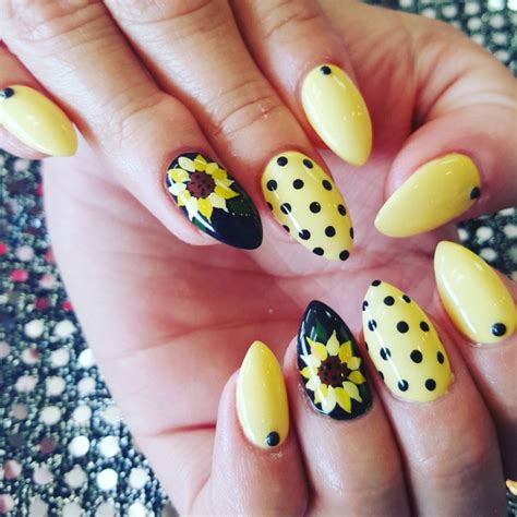 21 Sunflower Nail Art Designs Ideas Design Trends Premium Psd