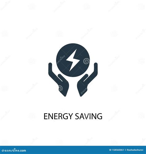 Energy Saving Icon Simple Element Stock Vector Illustration Of Hands