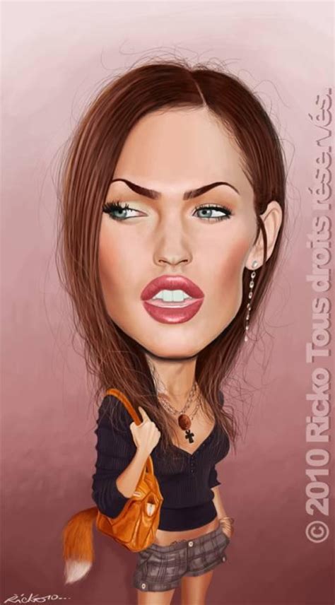 Megan Fox Celebrity Caricatures Caricature Artist Celebrities Funny