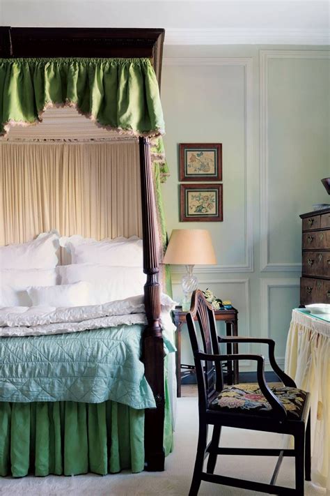Traditional English Country House Style Bedroom Green